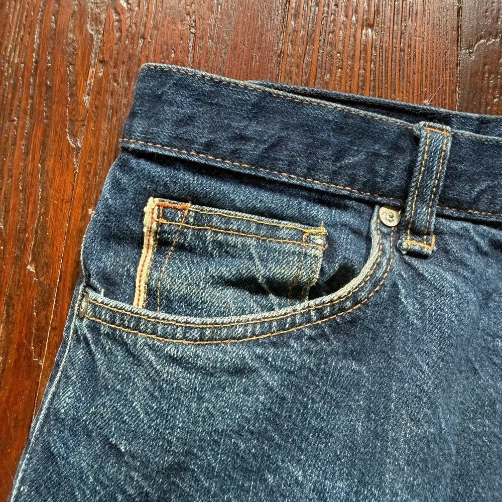 H&M Selvedge Jeans Mens 31x32‎ Blue &Denim Dark Wash Slim Tapered Turkey Preppy